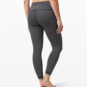 Lululemon Striped Wunder Under Leggings
